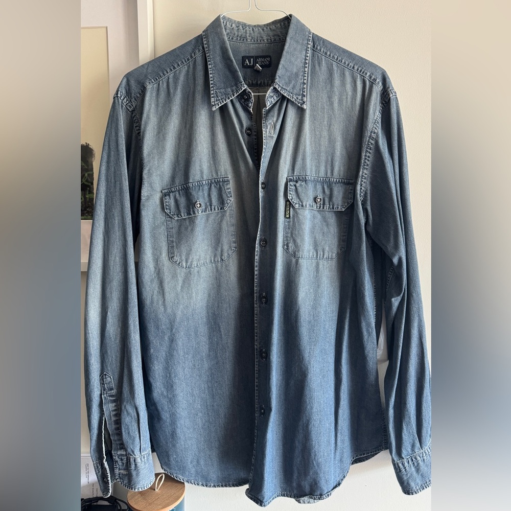 Armani Jeans Blue Denim Men's Shirt Jacket

Size: XL